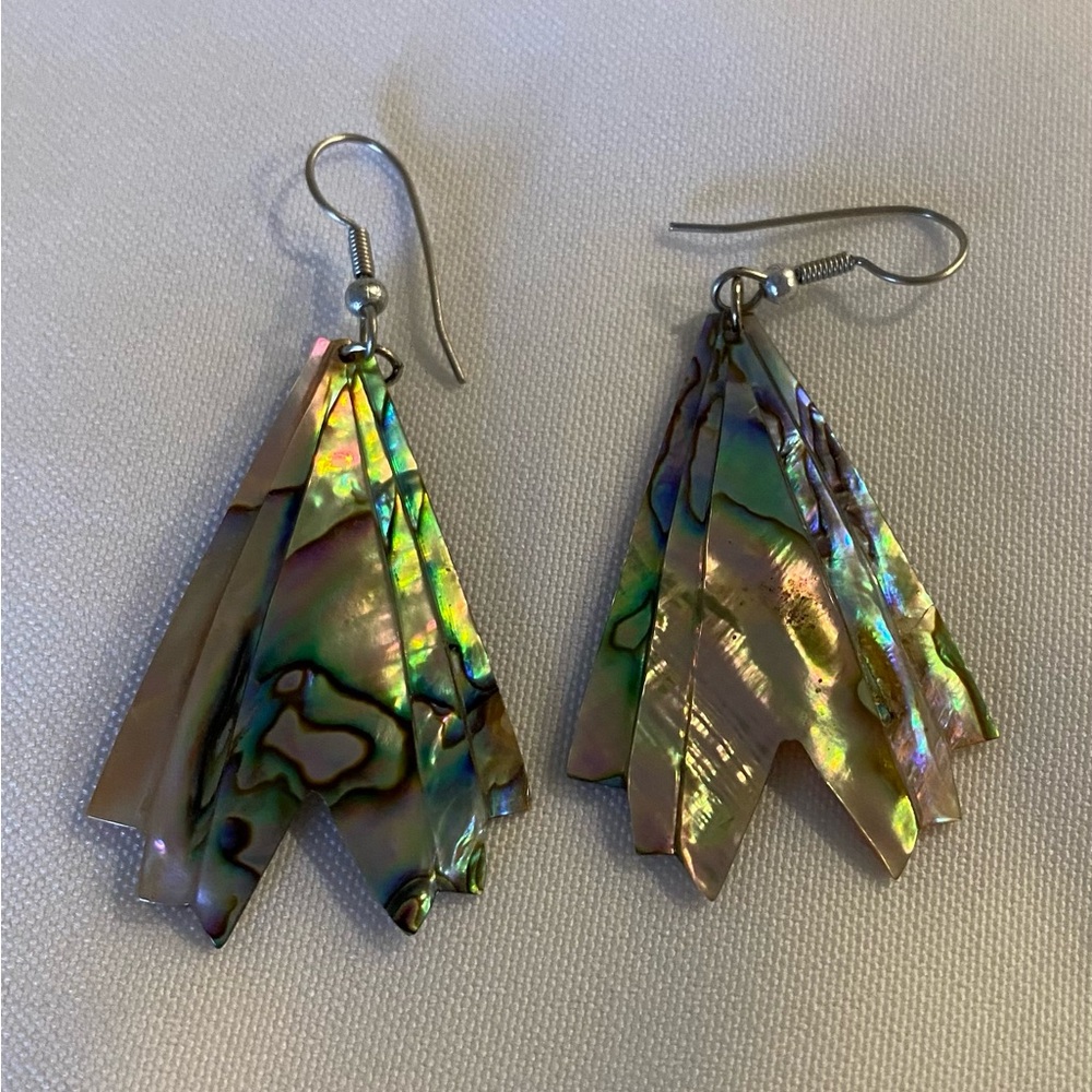 Abalone Shell Dangle Earrings